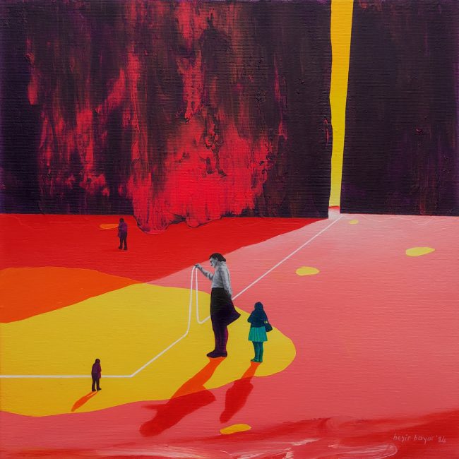 2024 Closer, Acrylic on Canvas, 40×40 cm