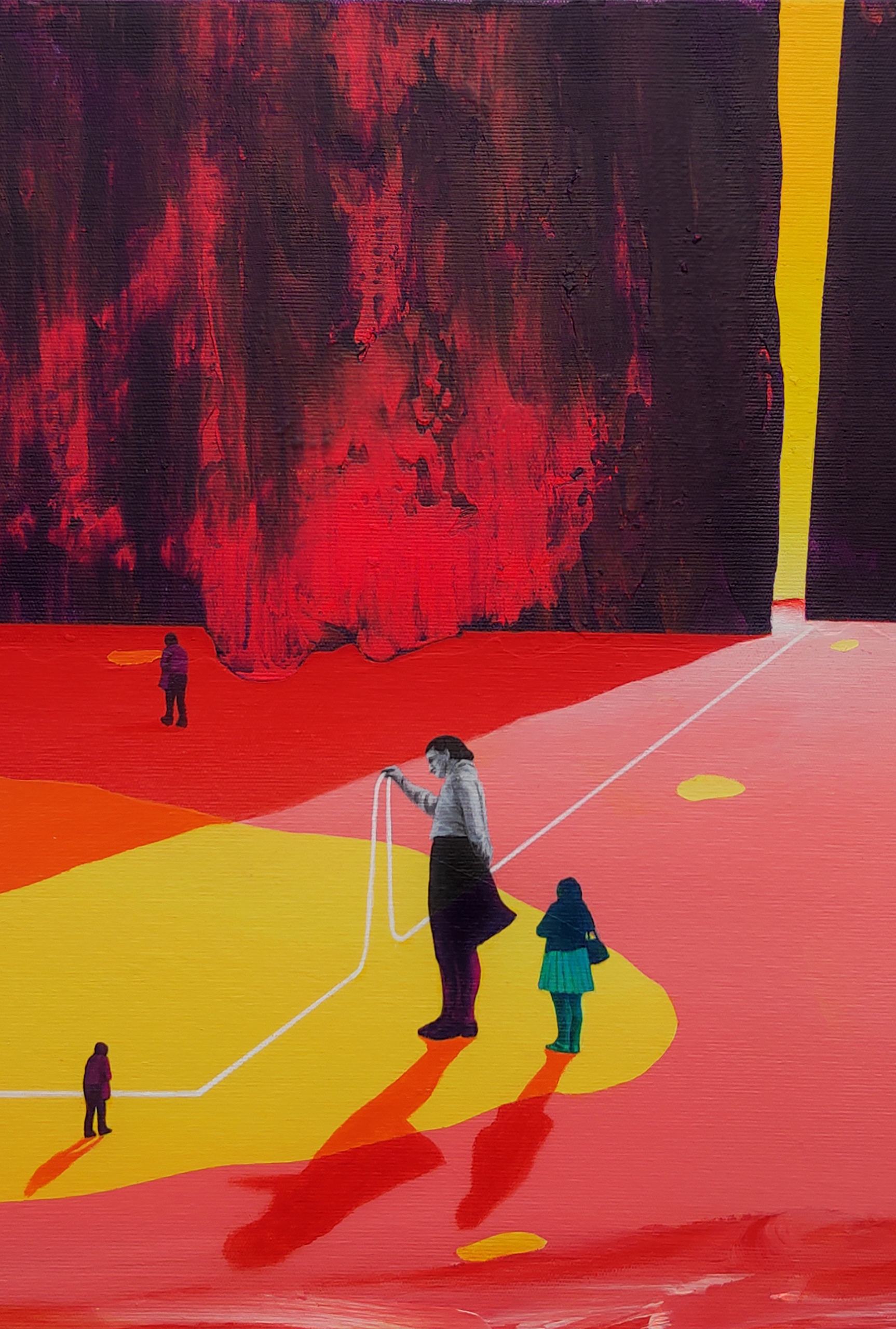 2024 Closer, Acrylic on Canvas, 40×40 cm