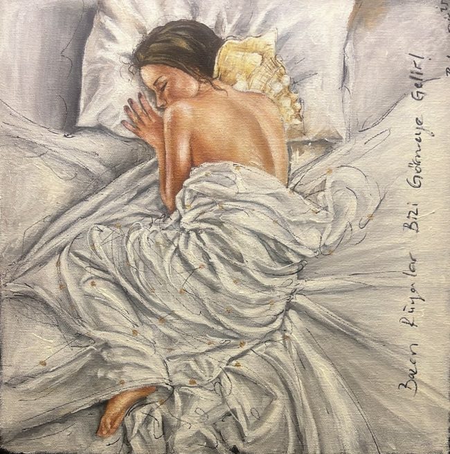 Sometimes, 30 × 30 cm, Acrylic on canvas, Sold.